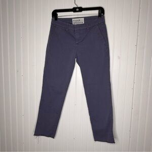FRANK & EILEEN Wicklow Italian Chino Pants Blue Purple Cotton Cropped Size 0